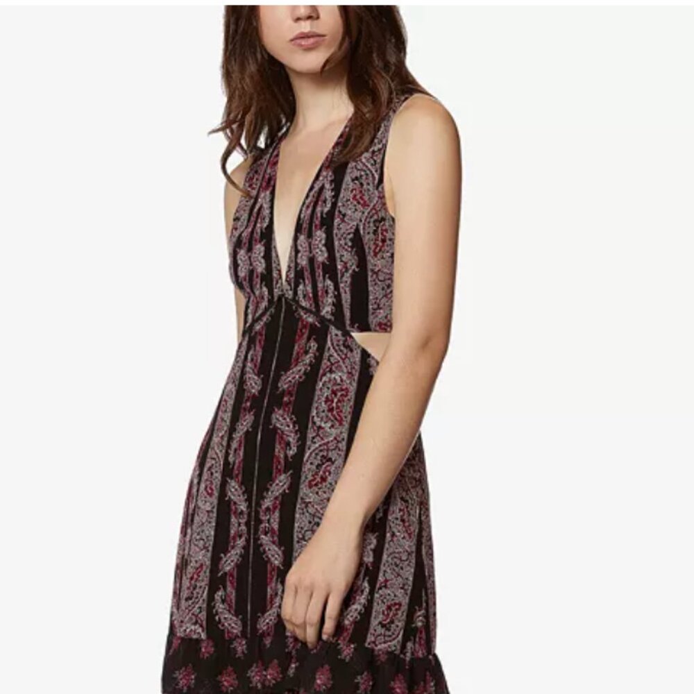 NWT AVEC LES FILLES Paisley-Print Tiered Maxi Dress Size 8 - Picture 2 of 14
